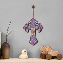 Laden Sie das Bild in den Galerie-Viewer, Dekorativer Anhänger Diamond Painting Kreuz Mandala