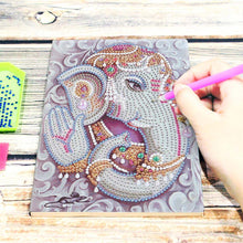 Laden Sie das Bild in den Galerie-Viewer, Notizbuch Diamond Painting 5D Elefantengott Ganesha