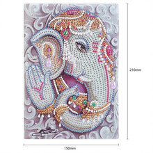 Laden Sie das Bild in den Galerie-Viewer, Notizbuch Diamond Painting 5D Elefantengott Ganesha