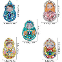 Laden Sie das Bild in den Galerie-Viewer, Schlüsselanhänger Diamond Painting 5D mit Matryoshka