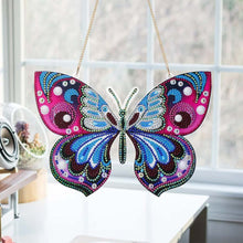 Laden Sie das Bild in den Galerie-Viewer, Türhänger Diamond Painting 5D mit Schmetterling