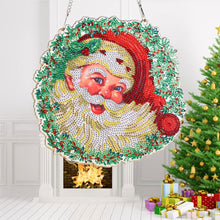Laden Sie das Bild in den Galerie-Viewer, Türhänger Diamond Painting 5D Weihnachtsmann
