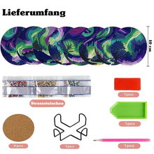 Laden Sie das Bild in den Galerie-Viewer, Untersetzer Diamond Painting 5D Polarlicht