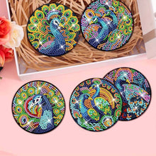 Laden Sie das Bild in den Galerie-Viewer, Untersetzer Diamond Painting 5D mit Pfau