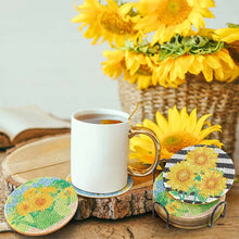 Laden Sie das Bild in den Galerie-Viewer, Untersetzer Diamond Painting 5D mit Sonnenblumen