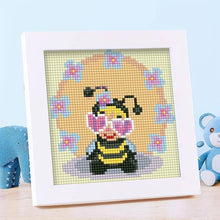 Laden Sie das Bild in den Galerie-Viewer, Diamond Painting Biene für Kinder mit Bilderrahmen