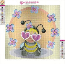 Laden Sie das Bild in den Galerie-Viewer, Diamond Painting Biene für Kinder mit Bilderrahmen