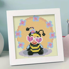 Laden Sie das Bild in den Galerie-Viewer, Diamond Painting Biene für Kinder mit Bilderrahmen