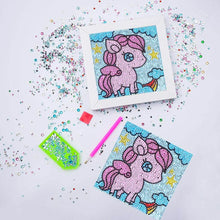 Laden Sie das Bild in den Galerie-Viewer, Diamond Painting 5D Kinder Einhorn mit Bilderrahmen