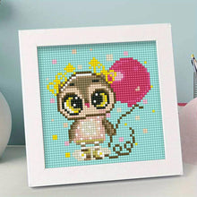 Laden Sie das Bild in den Galerie-Viewer, Diamond Painting 5D Kinder Eule mit Bilderrahmen