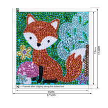 Laden Sie das Bild in den Galerie-Viewer, Schlüsselanhänger Diamond Painting 5D Fuchs mit Bilderrahmen