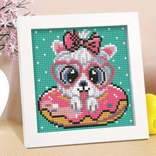 Laden Sie das Bild in den Galerie-Viewer, Diamond Painting 5D Hund mit Brille mit Bilderrahmen