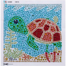 Laden Sie das Bild in den Galerie-Viewer, Diamond Painting Schildkröte mit Bilderrahmen