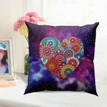 Laden Sie das Bild in den Galerie-Viewer, Kissenbezug Diamond Painting 5D 30x30 cm Mandala Herz