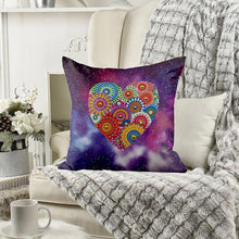 Laden Sie das Bild in den Galerie-Viewer, Kissenbezug Diamond Painting 5D 30x30 cm Mandala Herz