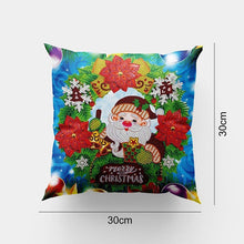 Laden Sie das Bild in den Galerie-Viewer, Kissenbezug Diamond Painting 5D 30x30 cm Frohe Weihnachten Wichtel