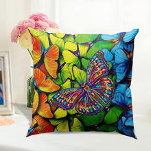 Laden Sie das Bild in den Galerie-Viewer, Kissenbezug Diamond Painting 5D 30x30 cm Schmetterling