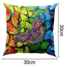 Laden Sie das Bild in den Galerie-Viewer, Kissenbezug Diamond Painting 5D 30x30 cm Schmetterling