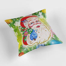 Laden Sie das Bild in den Galerie-Viewer, Kissenbezug Diamond Painting 5D 30x30 cm Weihnachtsmann