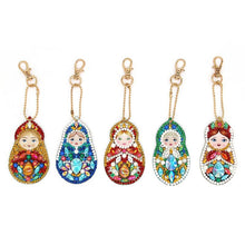 Laden Sie das Bild in den Galerie-Viewer, Schlüsselanhänger Diamond Painting 5D Matryoshka