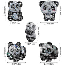 Laden Sie das Bild in den Galerie-Viewer, Schlüsselanhänger Diamond Painting 5D Panda