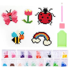 Laden Sie das Bild in den Galerie-Viewer, Aufkleber-Set Diamond Painting Bunte Natur für Kinder