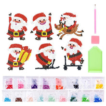 Laden Sie das Bild in den Galerie-Viewer, Aufkleber-Set Diamond Painting mit Weihnachtsmännern für Kinder