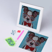 Laden Sie das Bild in den Galerie-Viewer, Set Diamond Painting 5D für Kinder - Hund mit Bilderrahmen