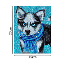 Laden Sie das Bild in den Galerie-Viewer, Set Diamond Painting 5D mit Design Husky und Bilderrahmen