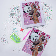 Laden Sie das Bild in den Galerie-Viewer, Diamond Painting 5D Panda für Kinder mit Bilderrahmen