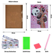 Laden Sie das Bild in den Galerie-Viewer, Diamond Painting 5D Panda für Kinder mit Bilderrahmen