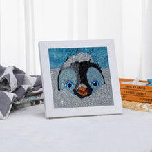 Laden Sie das Bild in den Galerie-Viewer, Diamond Painting 5D Kinder Pinguin mit Bilderrahmen