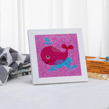 Laden Sie das Bild in den Galerie-Viewer, Diamond Painting Wal für Kinder mit Bilderrahmen