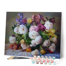 Laden Sie das Bild in den Galerie-Viewer, Malen nach Zahlen für Erwachsene | Blumenstrauß mit Früchten | Figured'Art