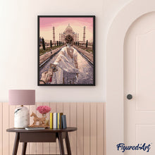 Laden Sie das Bild in den Galerie-Viewer, Malen nach Zahlen für Erwachsene | Spaziergang am romantischen Taj Mahal | Figured'Art