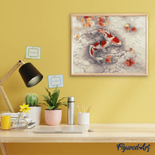 Laden Sie das Bild in den Galerie-Viewer, Malen nach Zahlen für Erwachsene | Zwei Koi Karpfen | Figured'Art