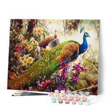 Laden Sie das Bild in den Galerie-Viewer, Malen nach Zahlen für Erwachsene | Schöne Pfauen | Figured'Art