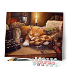 Laden Sie das Bild in den Galerie-Viewer, Malen nach Zahlen für Erwachsene | Faule Katze | Figured'Art