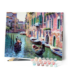 Laden Sie das Bild in den Galerie-Viewer, Malen nach Zahlen für Erwachsene | Kanäle in Venedig | Figured'Art