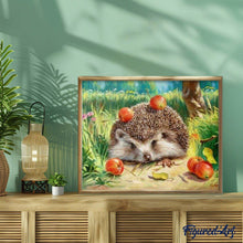 Laden Sie das Bild in den Galerie-Viewer, Malen nach Zahlen für Erwachsene | Igel mit Kirschen | Figured'Art