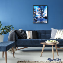 Laden Sie das Bild in den Galerie-Viewer, Malen nach Zahlen für Erwachsene | Bäume bei blauen Himmel | Figured'Art