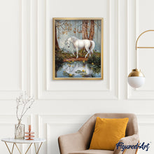 Laden Sie das Bild in den Galerie-Viewer, Malen nach Zahlen für Erwachsene | Einhorn im Wald | Figured'Art