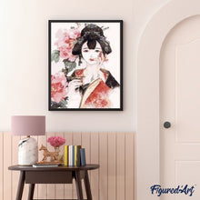 Laden Sie das Bild in den Galerie-Viewer, Malen nach Zahlen für Erwachsene | Im Kimono | Figured'Art