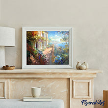 Laden Sie das Bild in den Galerie-Viewer, Malen nach Zahlen für Erwachsene | Haus mit Blumen unter der Sonne | Figured'Art