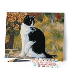 Laden Sie das Bild in den Galerie-Viewer, Malen nach Zahlen für Erwachsene | Schwarze und weiße Katze | Figured'Art