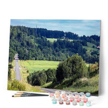 Laden Sie das Bild in den Galerie-Viewer, Malen nach Zahlen für Erwachsene | Straße auf dem Land | Figured'Art