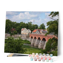 Laden Sie das Bild in den Galerie-Viewer, Malen nach Zahlen für Erwachsene | Brücke über dem Fluss | Figured'Art