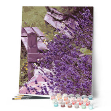 Laden Sie das Bild in den Galerie-Viewer, Malen nach Zahlen für Erwachsene | Bank mit Blumen | Figured'Art