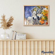 Laden Sie das Bild in den Galerie-Viewer, Malen nach Zahlen für Erwachsene | Wolfpaar 2 | Figured'Art