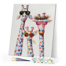 Laden Sie das Bild in den Galerie-Viewer, Pop Art Giraffenfamilie